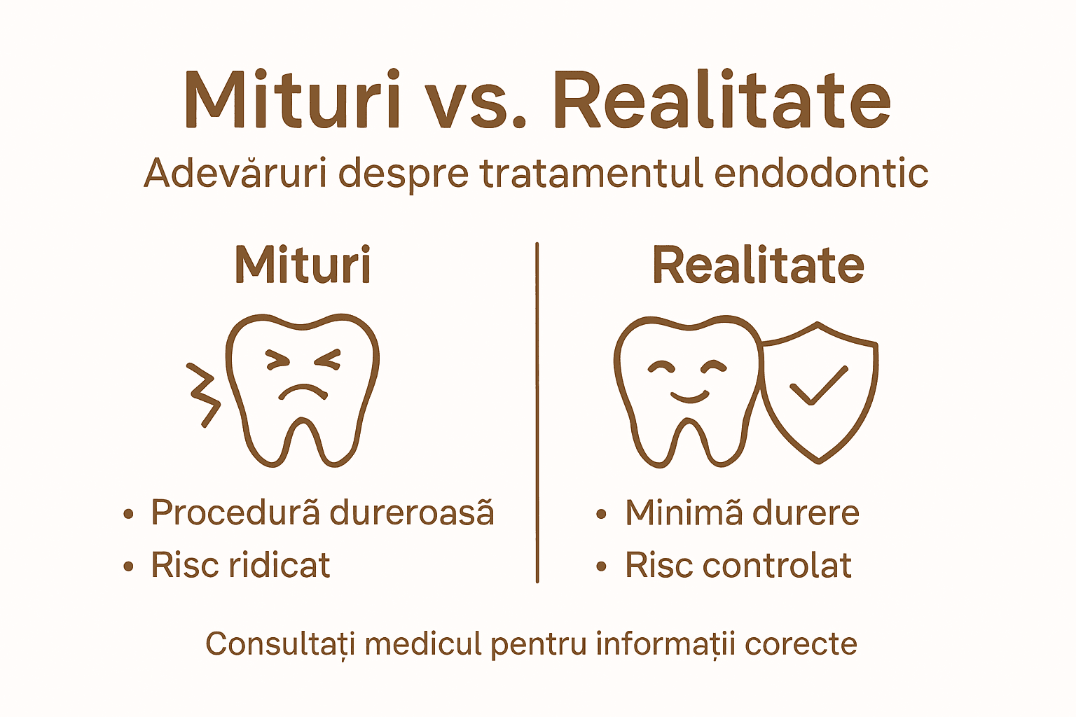 Infografic: mituri și realități despre tratamentul endodontic