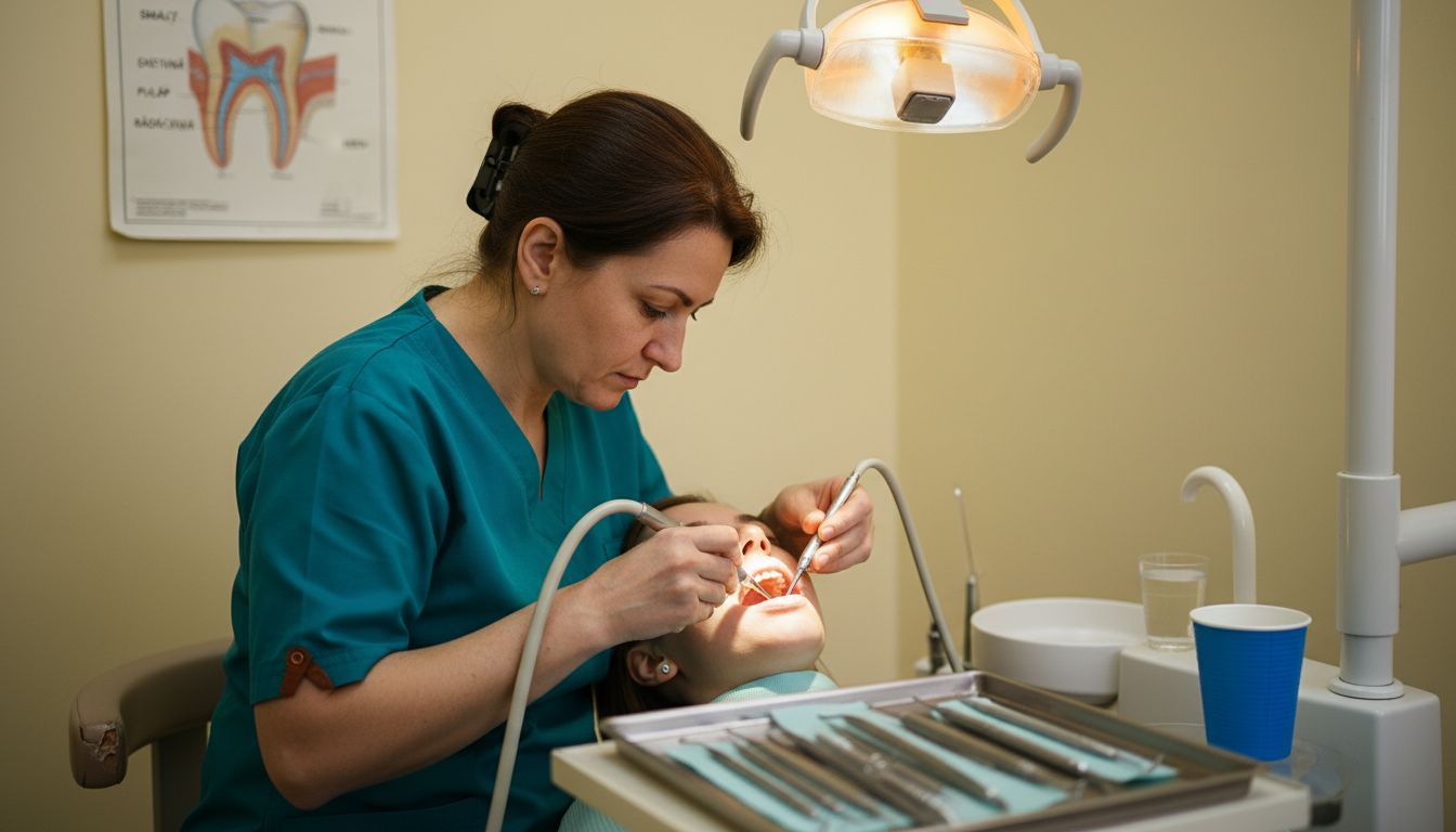 Igienistul dentar se ocupă de pregătirea dinților înainte de aplicarea fațetelor.