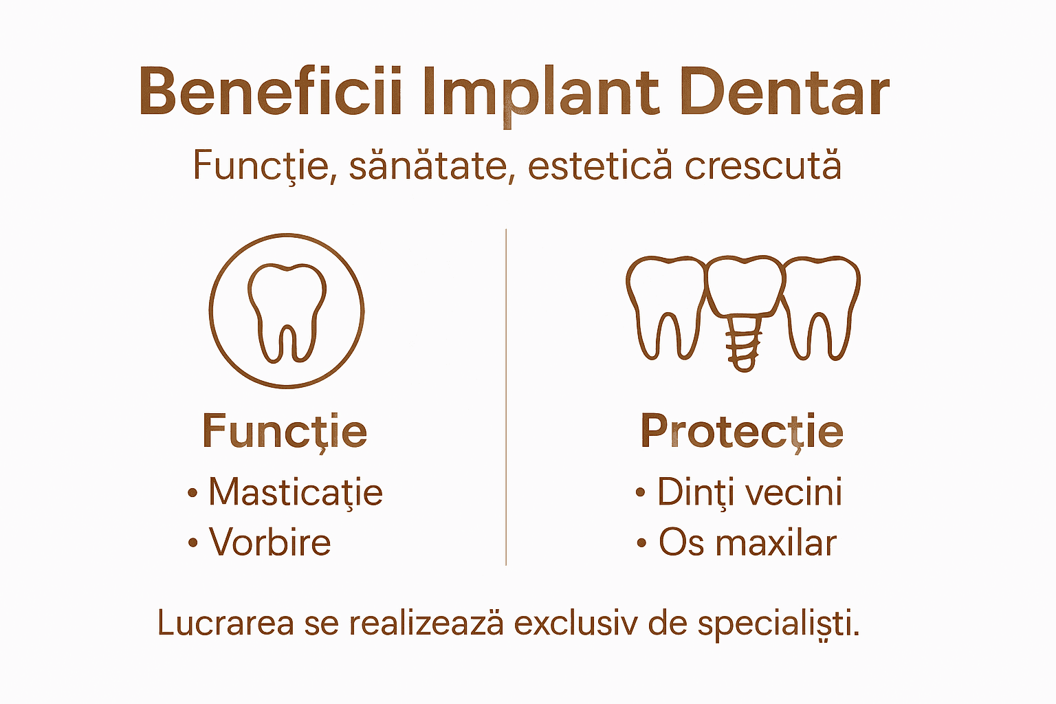 Infografic: Avantajele implanturilor dentare