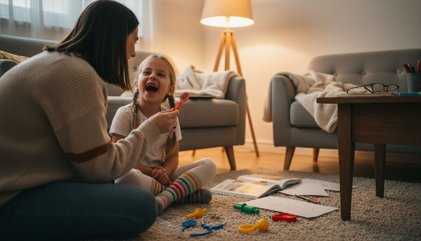 Ne jucăm de-a dentistul cu mama acasă