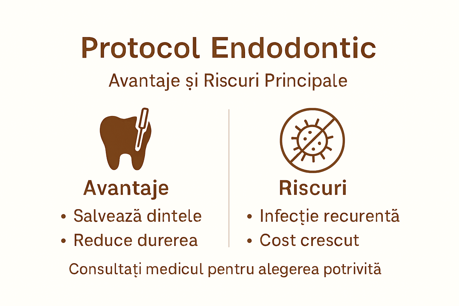 Infografic: care sunt beneficiile și posibilele riscuri ale tratamentului endodontic