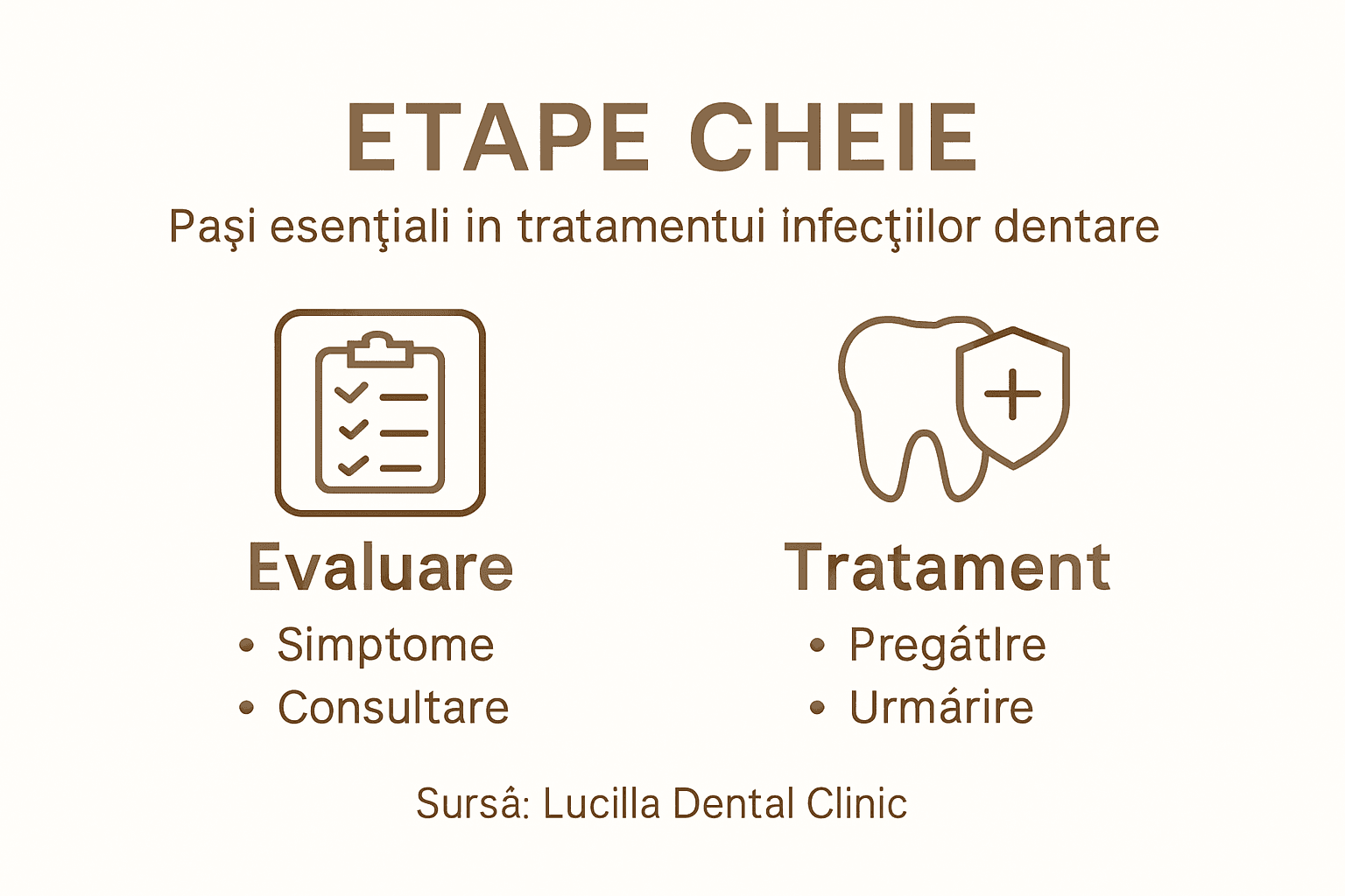 Infografic: ce trebuie să faci pas cu pas dacă ai o infecție dentară