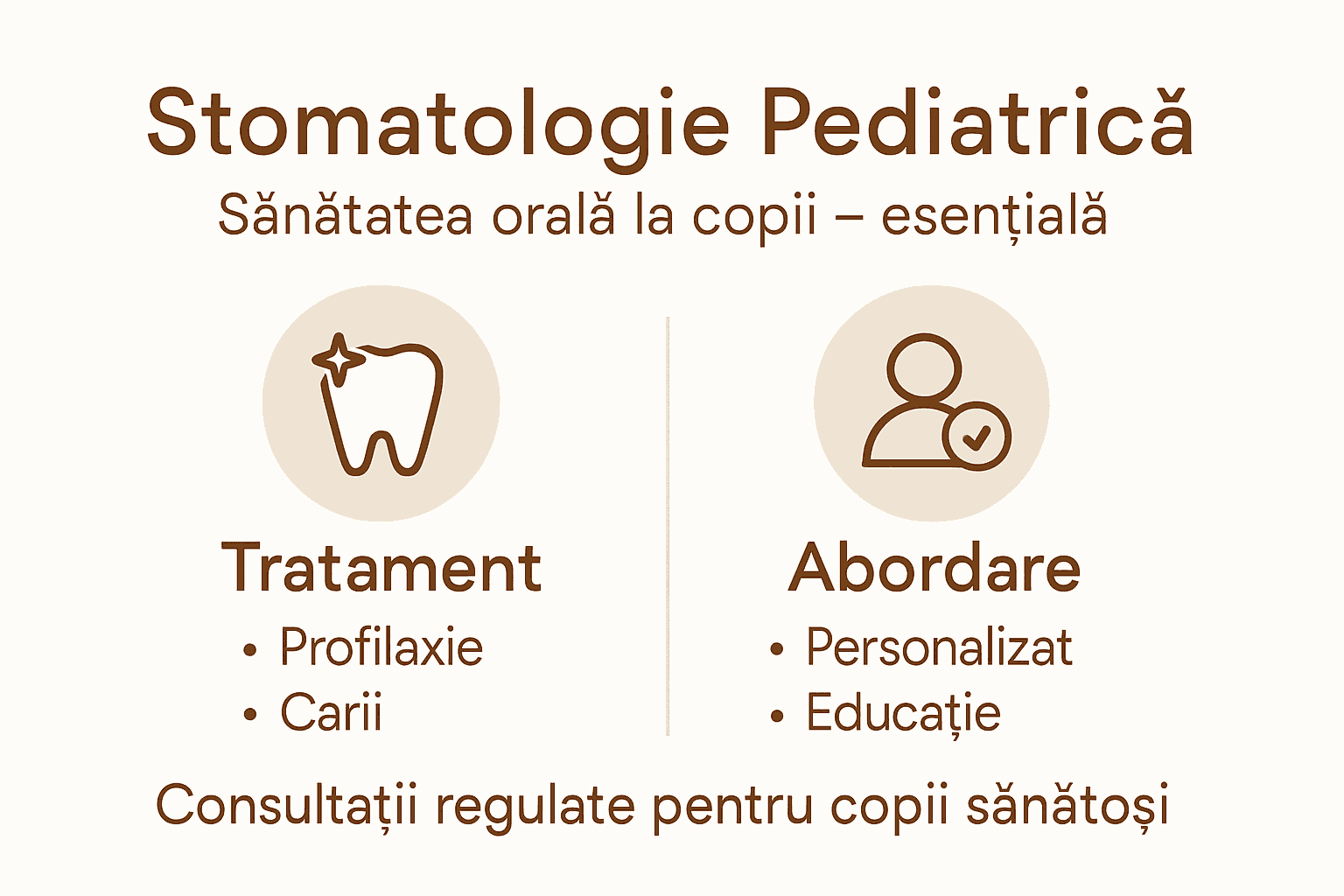 Principii esențiale în stomatologia pentru copii – infografic