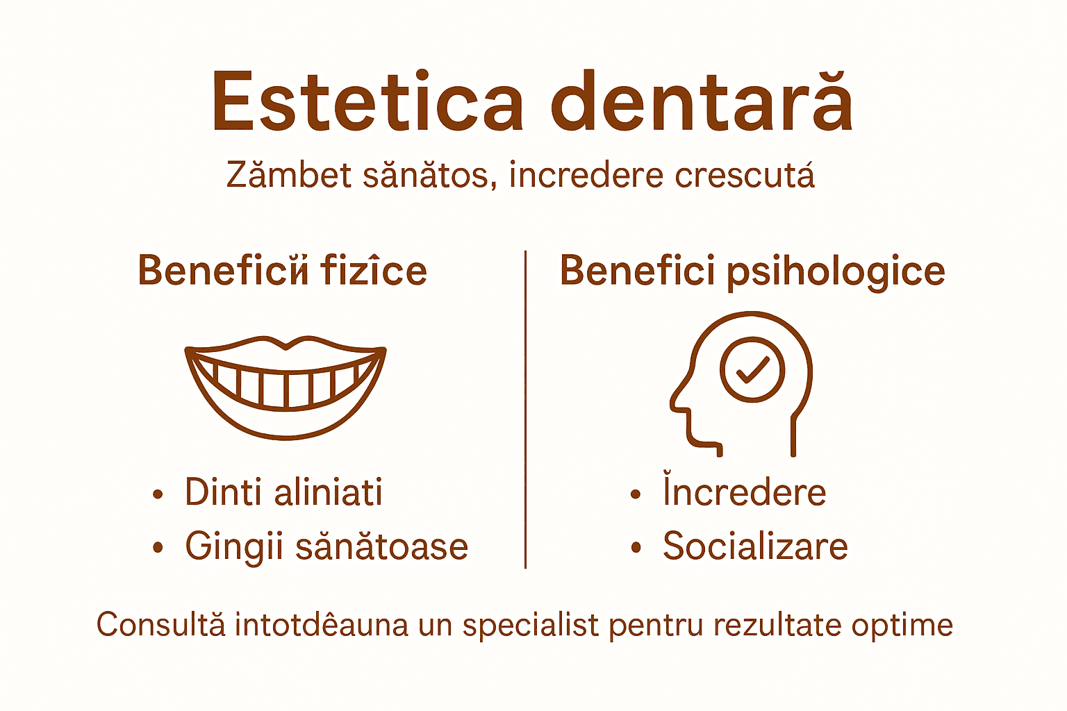 Infografic: De ce să alegi estetica dentară – avantaje și schimbări vizibile