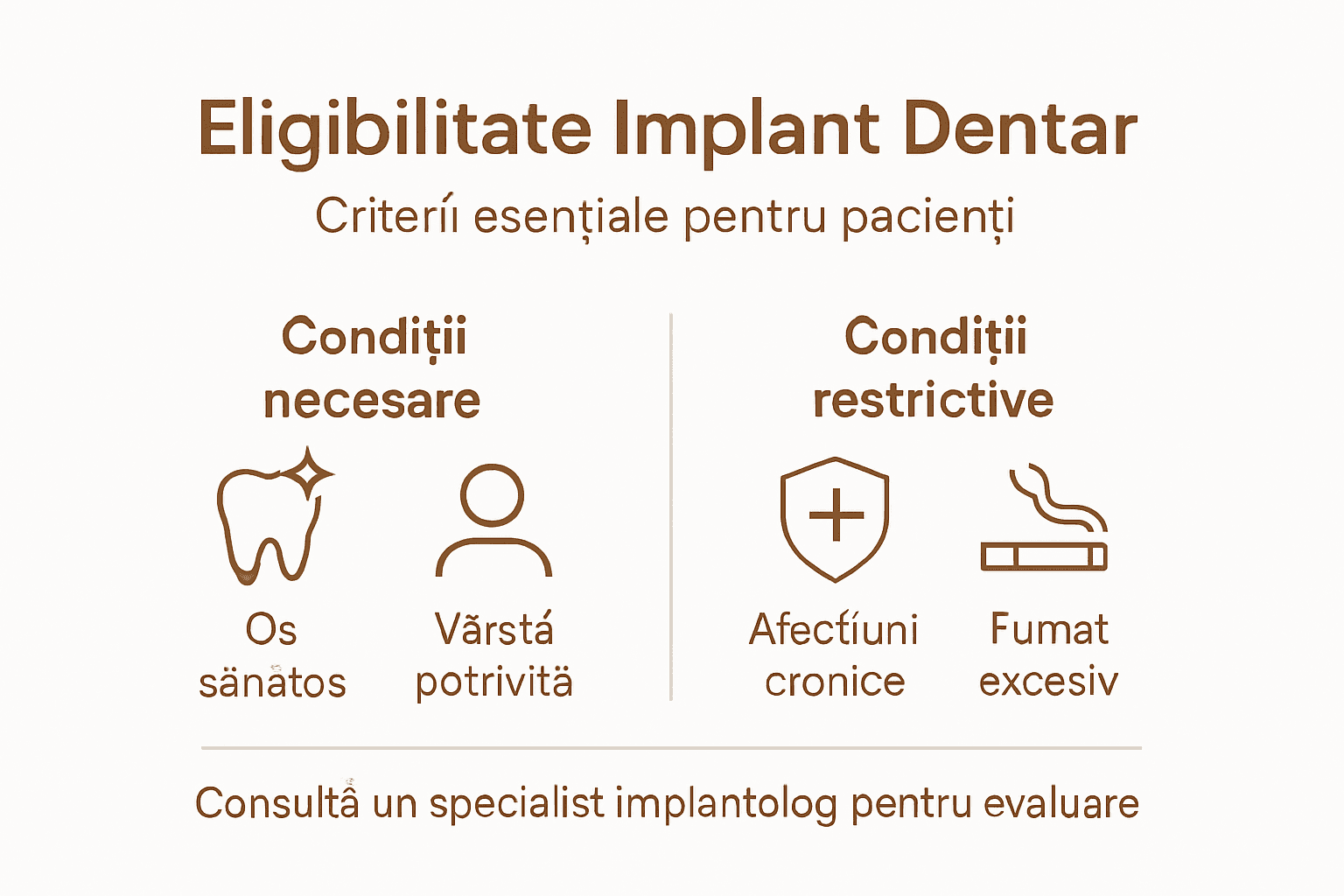 Infografic: Ce condiții trebuie să îndeplinești pentru a primi implanturi dentare