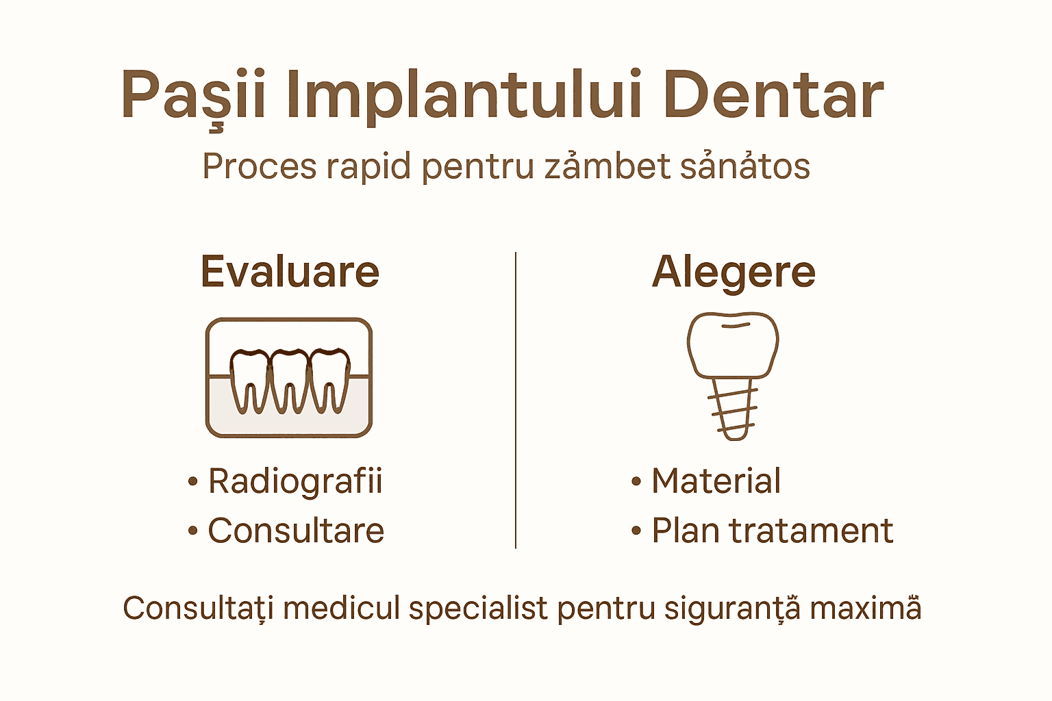 Ghid vizual: etapele procedurii de implant dentar