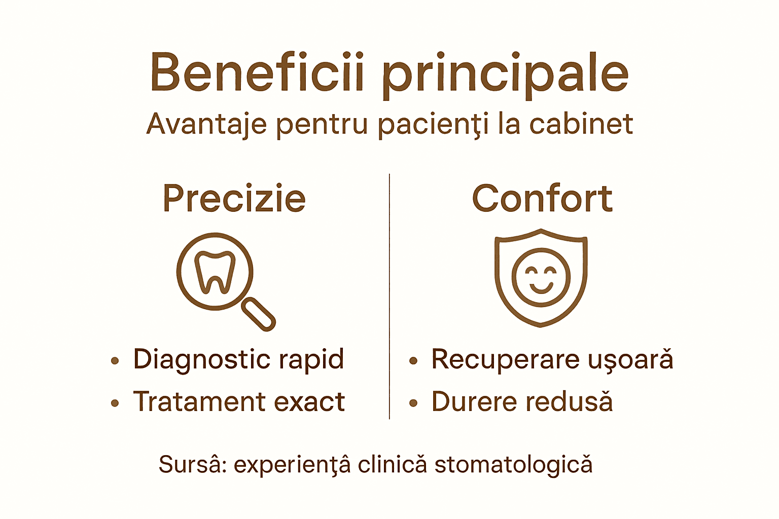 Infografic: avantajele tehnologiilor moderne în stomatologie