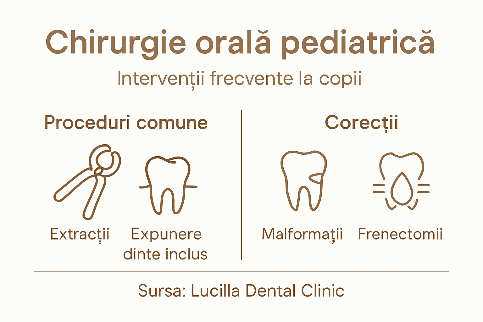 Infografic: Cum se desfășoară tratamentele stomatologice la copii