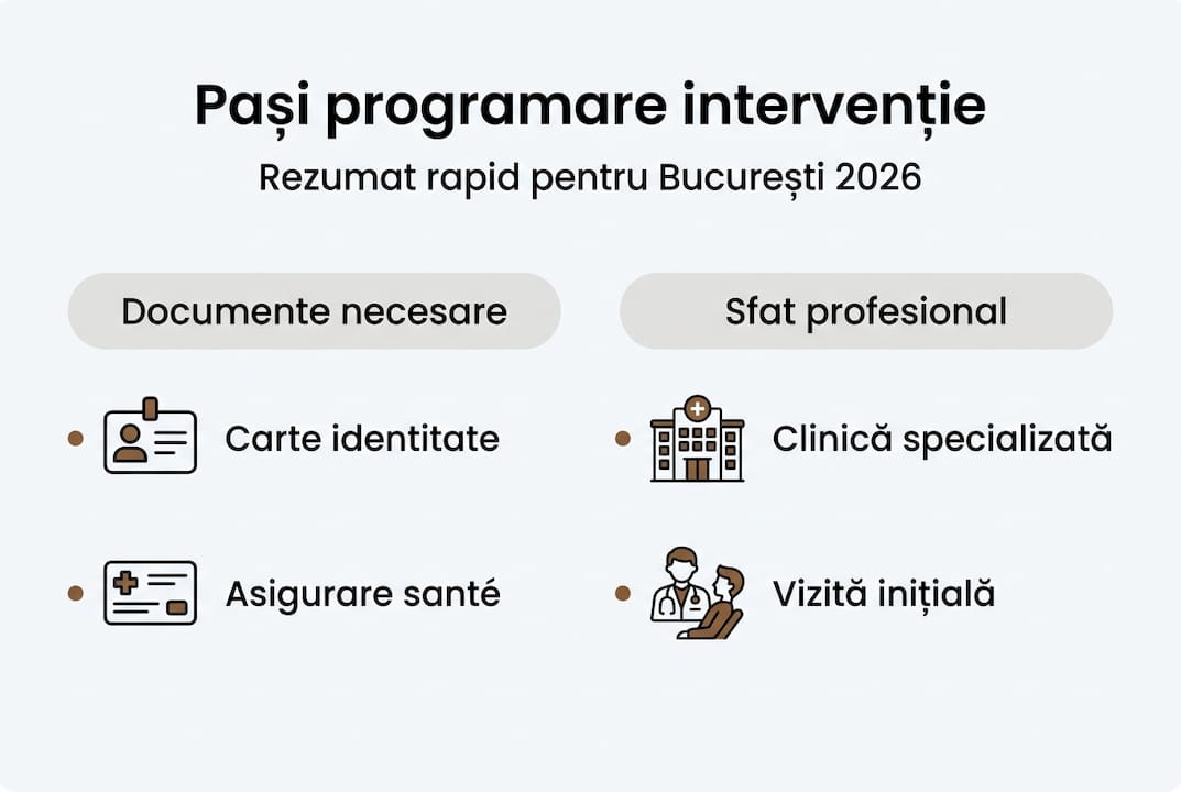 Infografic: Cum programezi o intervenție în București – pașii de urmat