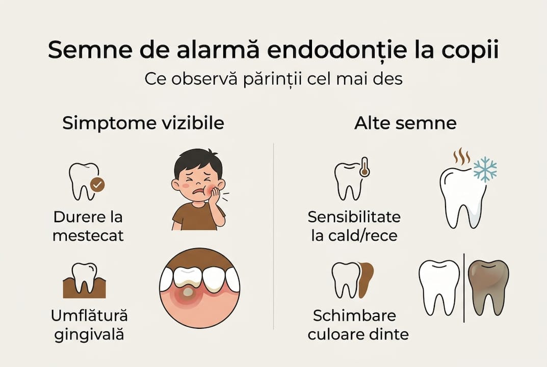 Infografic: cum recunoști semnele care indică necesitatea unui tratament endodontic la copii