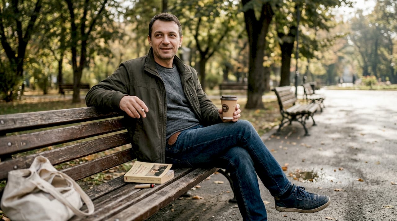 Un bărbat care fumează și are dinții îngălbeniți de la tutun