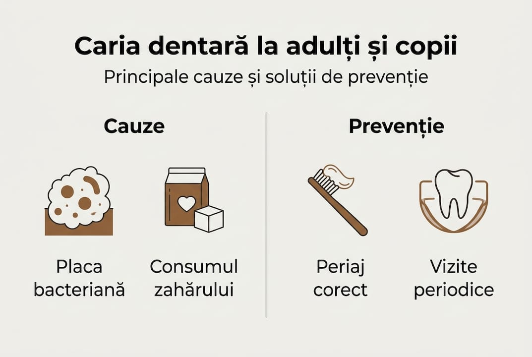 Infografic: De ce apare caria dentară și cum o poți preveni