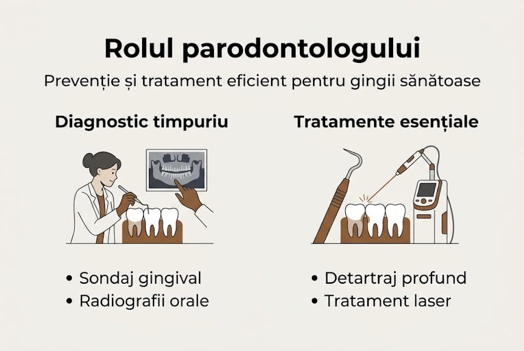 Infografic: Importanța parodontologului în menținerea sănătății orale