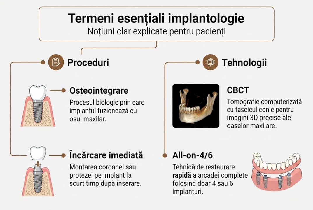 Ghid vizual cu cei mai importanți termeni din implantologie