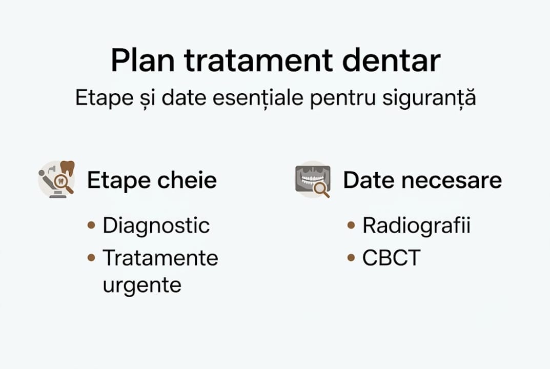 Infografic: Cum arată etapele unui plan de tratament stomatologic