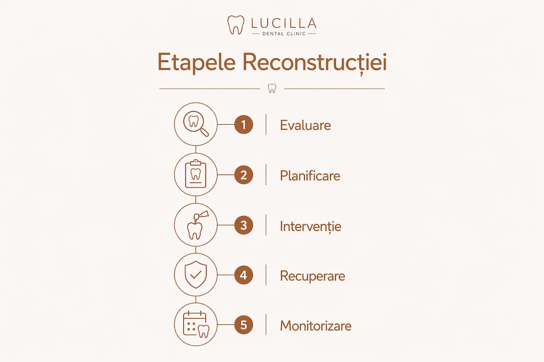 Infografic: pașii esențiali în reconstrucția osoasă pentru dinți sănătoși