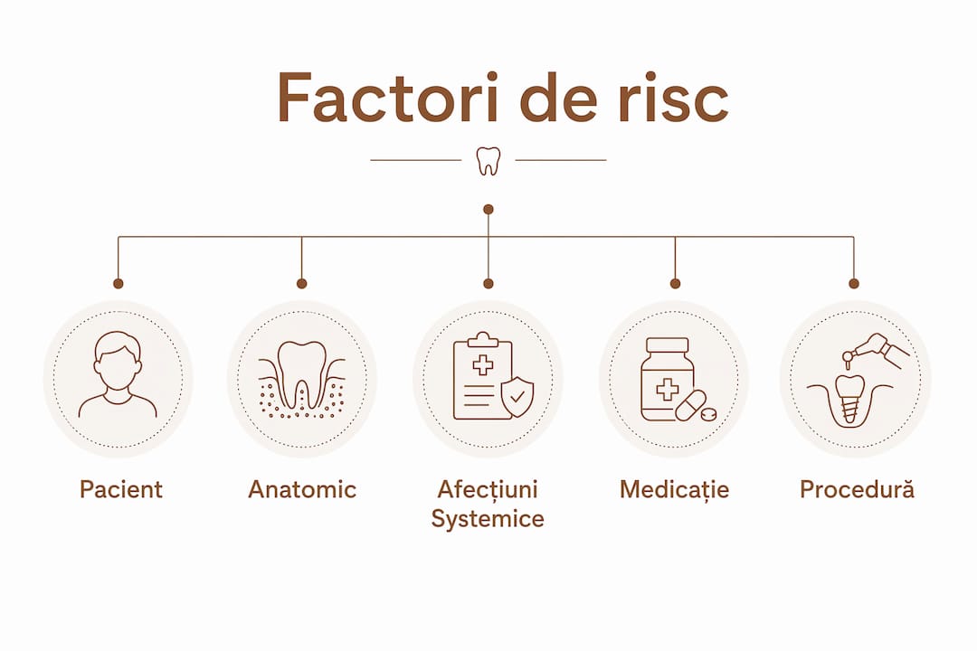 Infografic: Ce factori pot influența riscurile în chirurgia orală