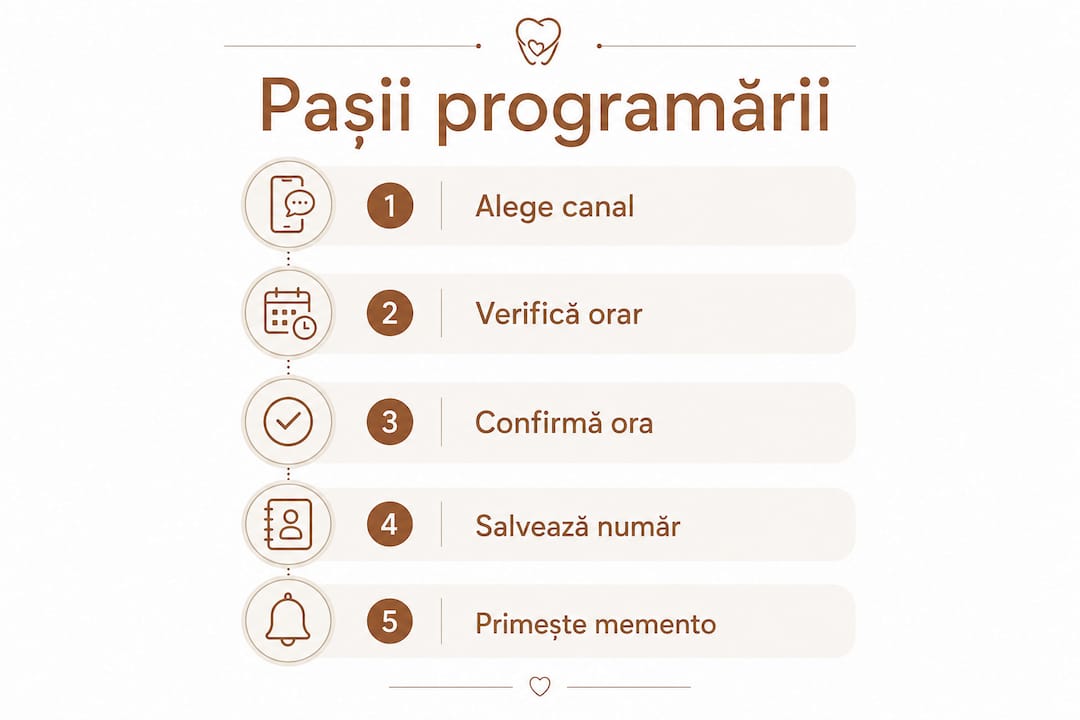 Infografic: Cum să îți verifici și să confirmi rapid programarea la dentist