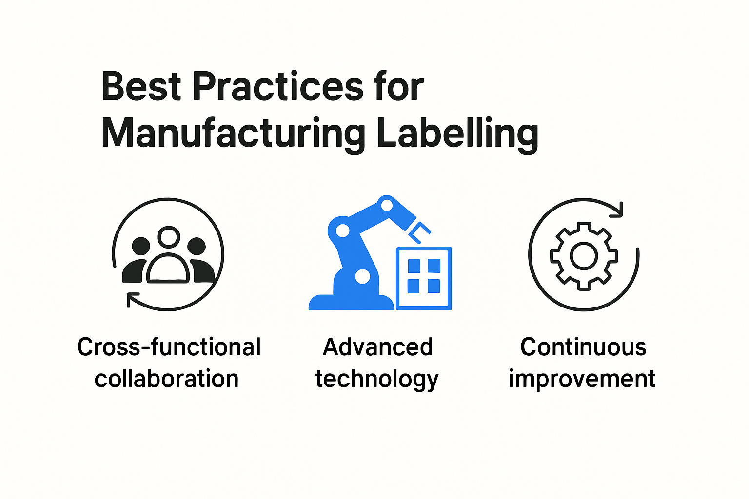 Manufacturing labelling best practices infographic