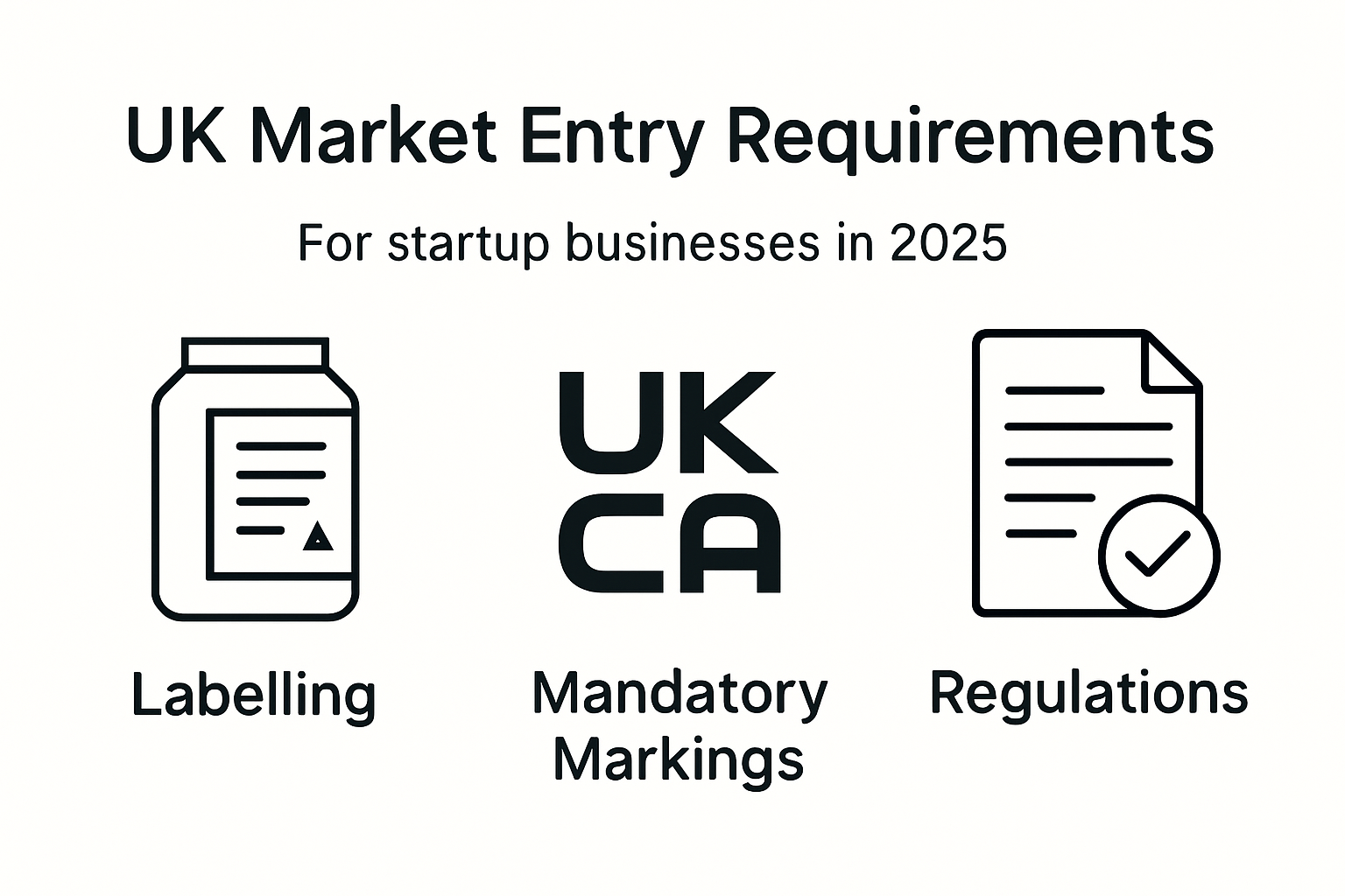 Infographic of labelling regulations and compliance for startups