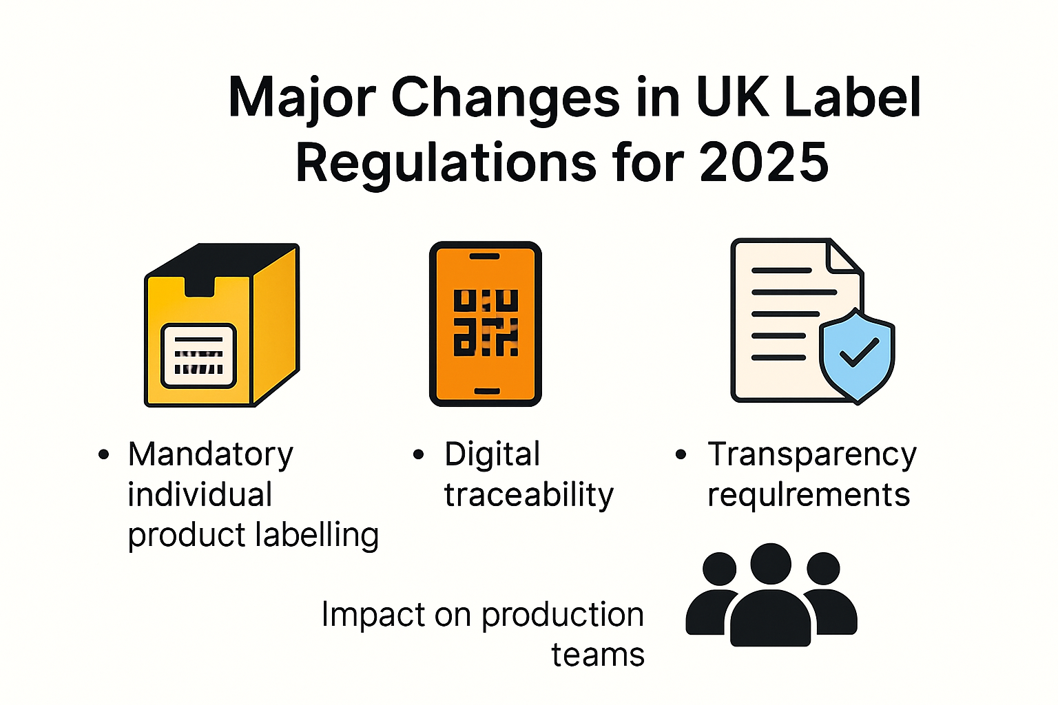 Infographic overview of 2025 UK label regulation changes