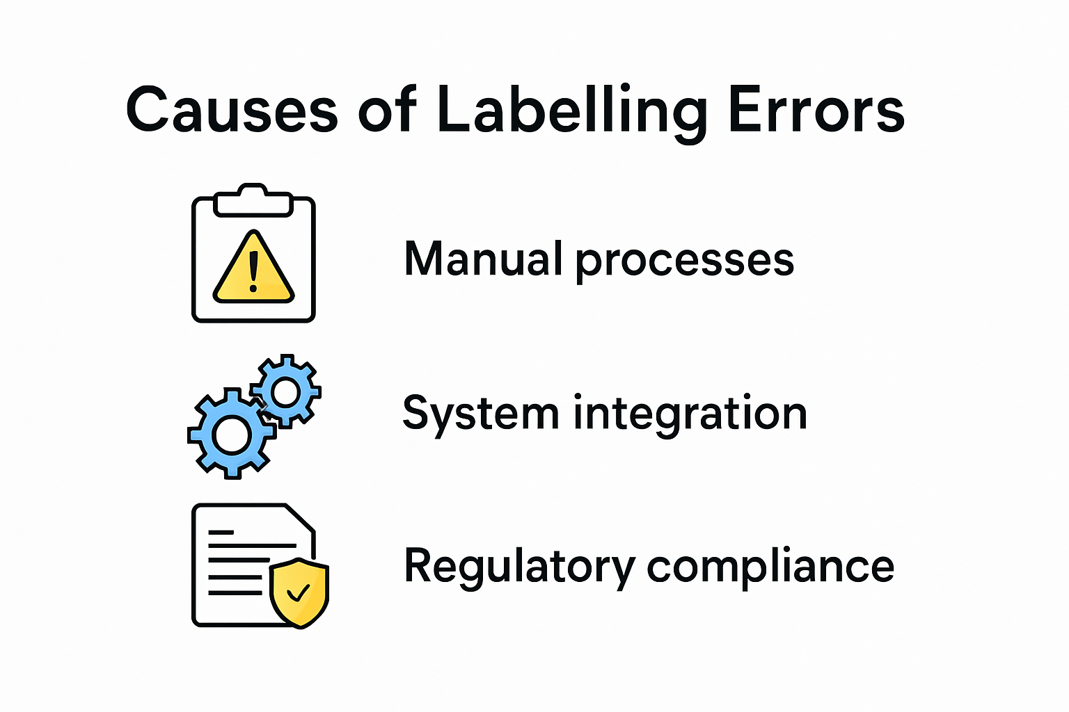 Infographic: Common causes of labelling errors overview