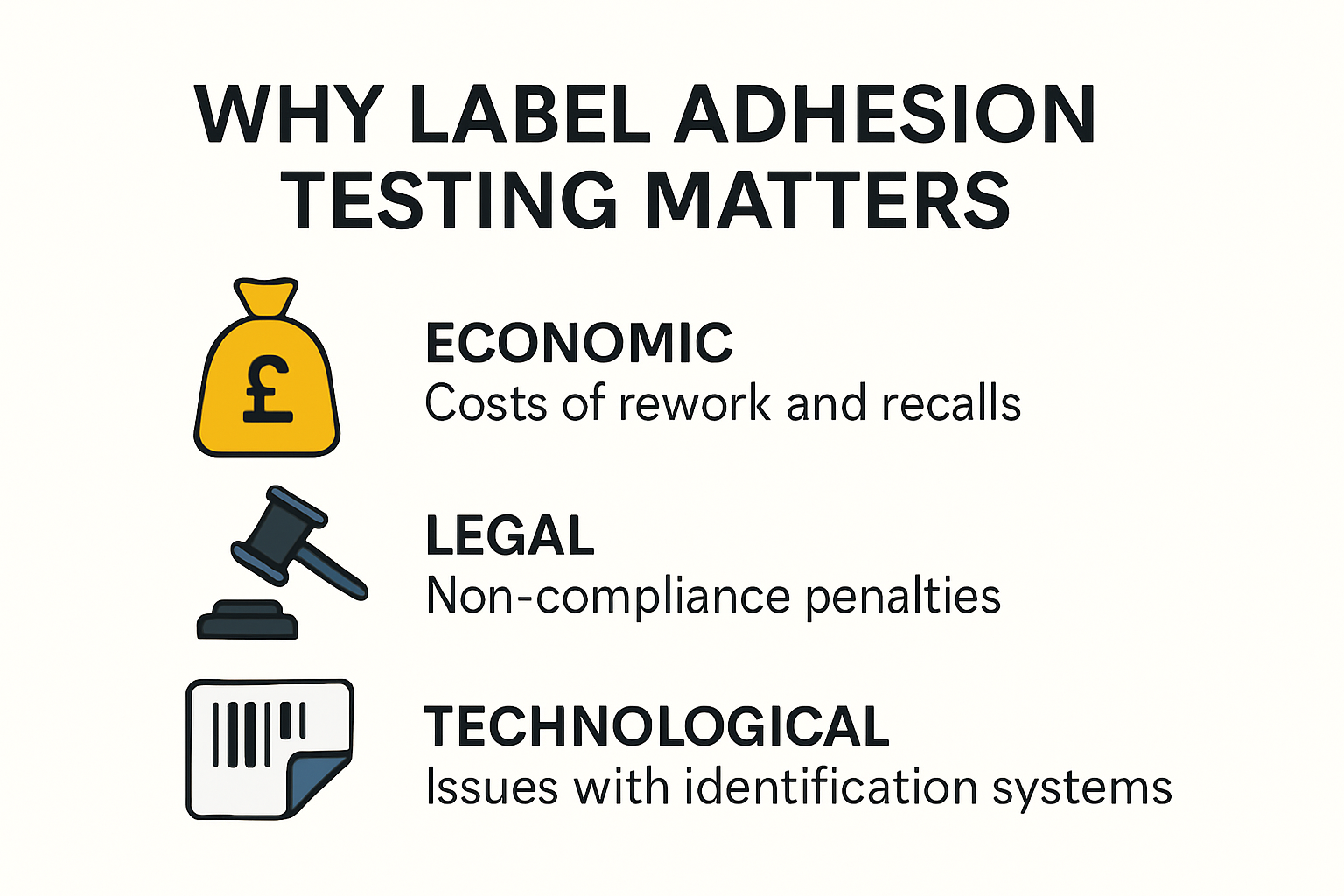 Infographic on why label adhesion testing matters