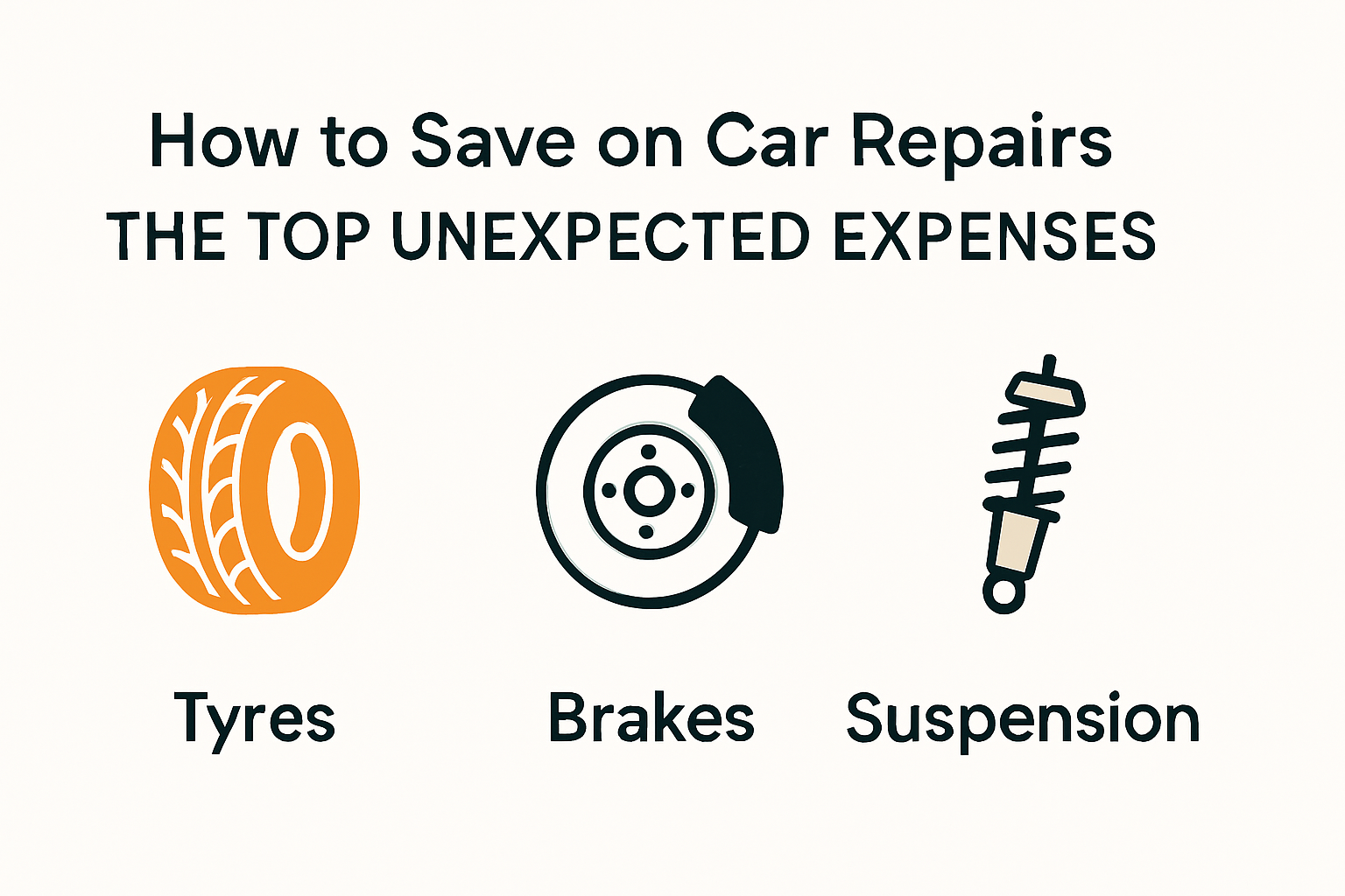 Infographic showing common UK car repair costs ranked by frequency