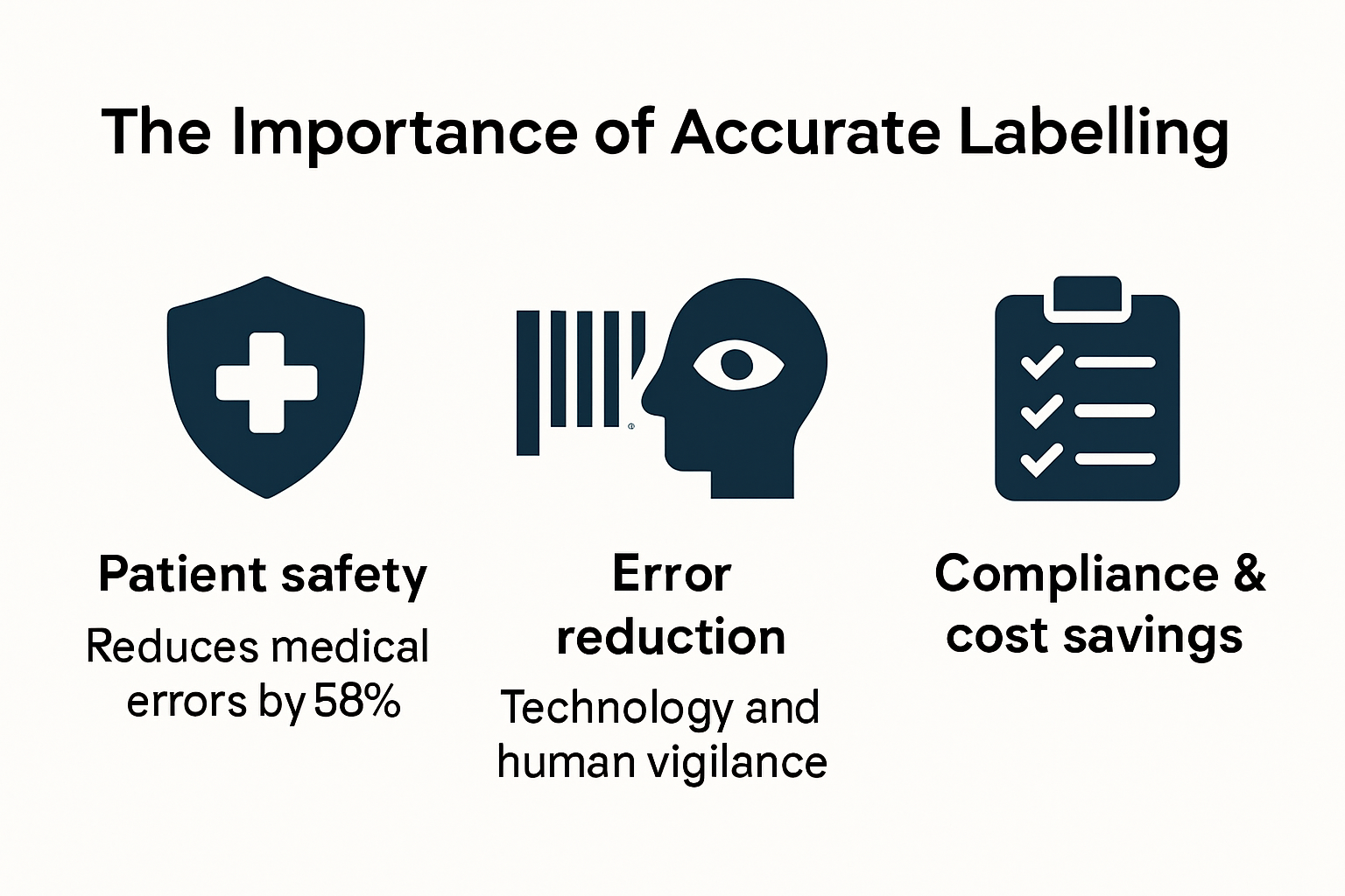 Infographic illustrating importance of labeling in healthcare settings.