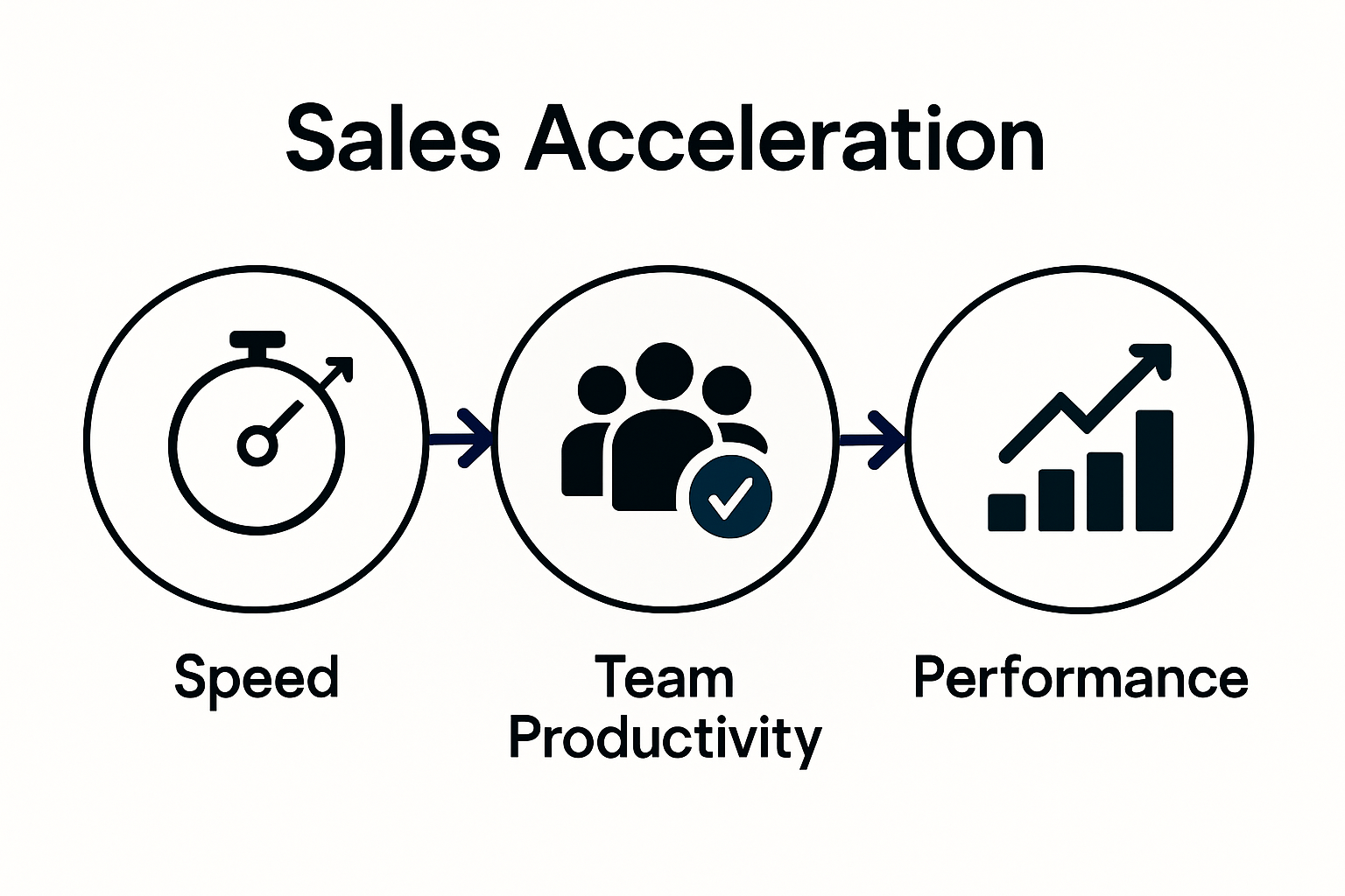 Infographic showing sales acceleration benefits