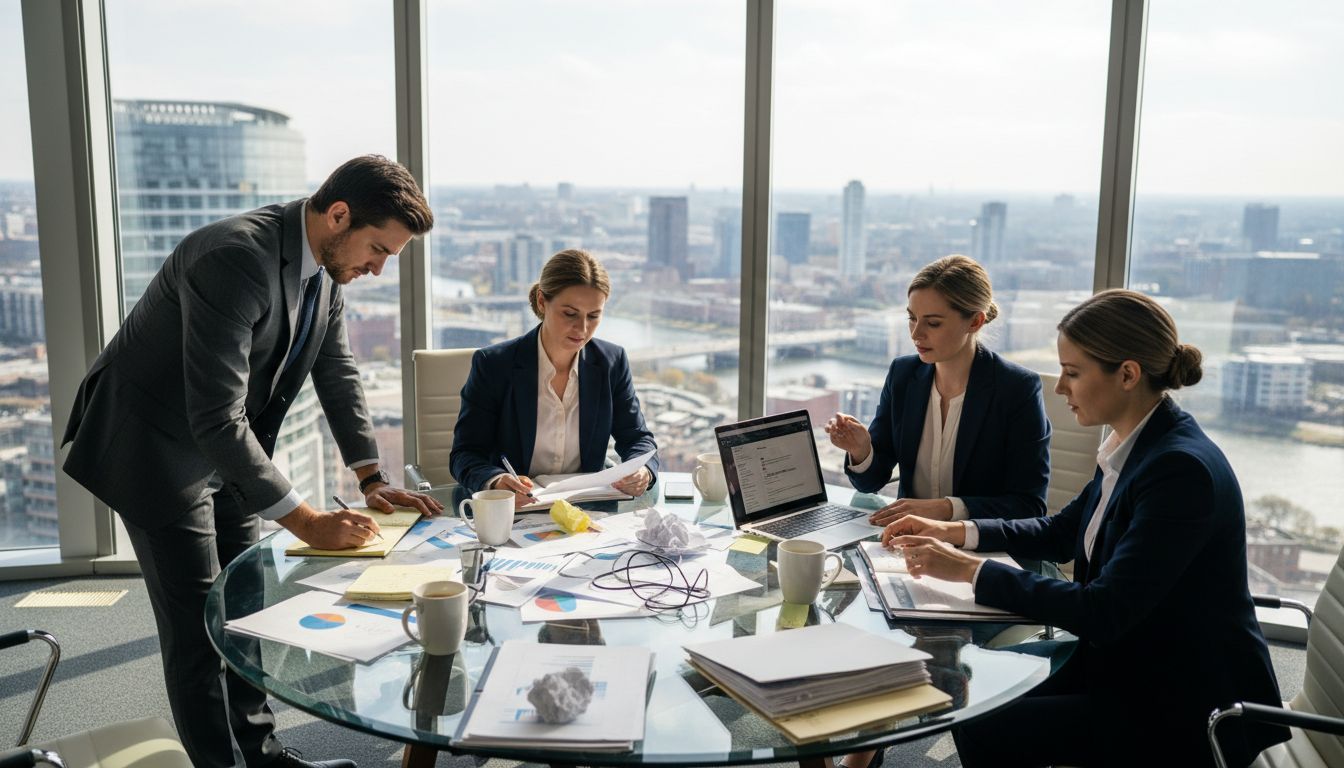 Business team meeting on sales strategy