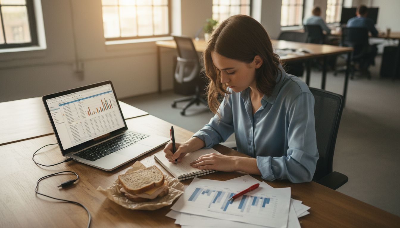 Sales analyst works on sales cycle planning