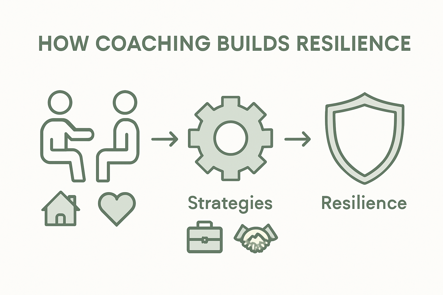 Infographic showing coaching process for resilience