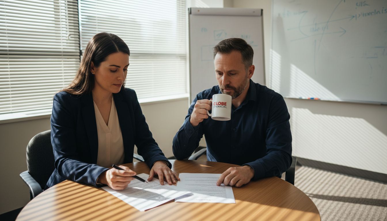 Account manager discussing retention with client