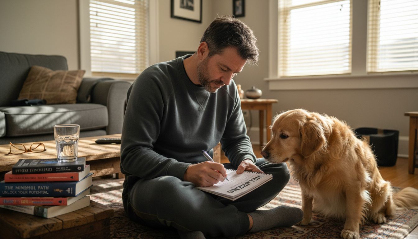 Man identifying areas needing life balance