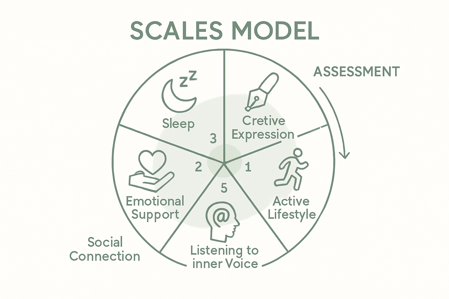 SCALES Model self-assessment infographic