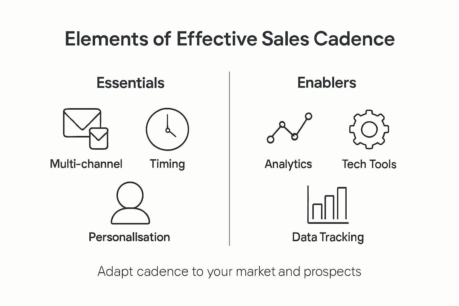 Infographic on elements of effective sales cadence