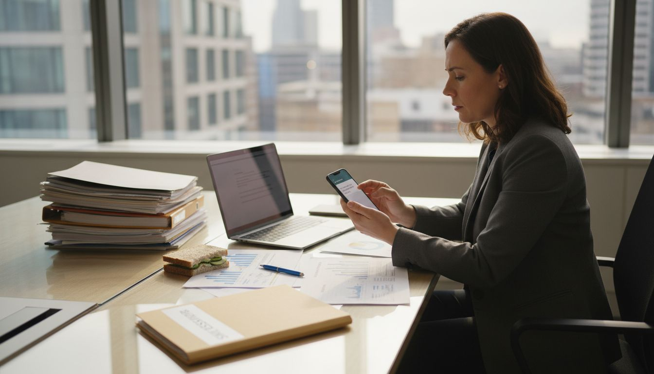 Sales manager reviewing competency checklist