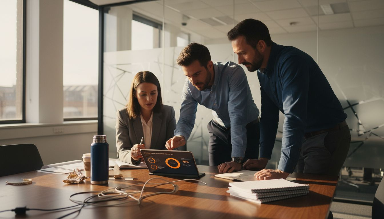 Sales team analyzing deal acceleration dashboard