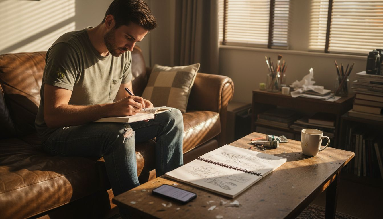 Artist journaling for emotional resilience