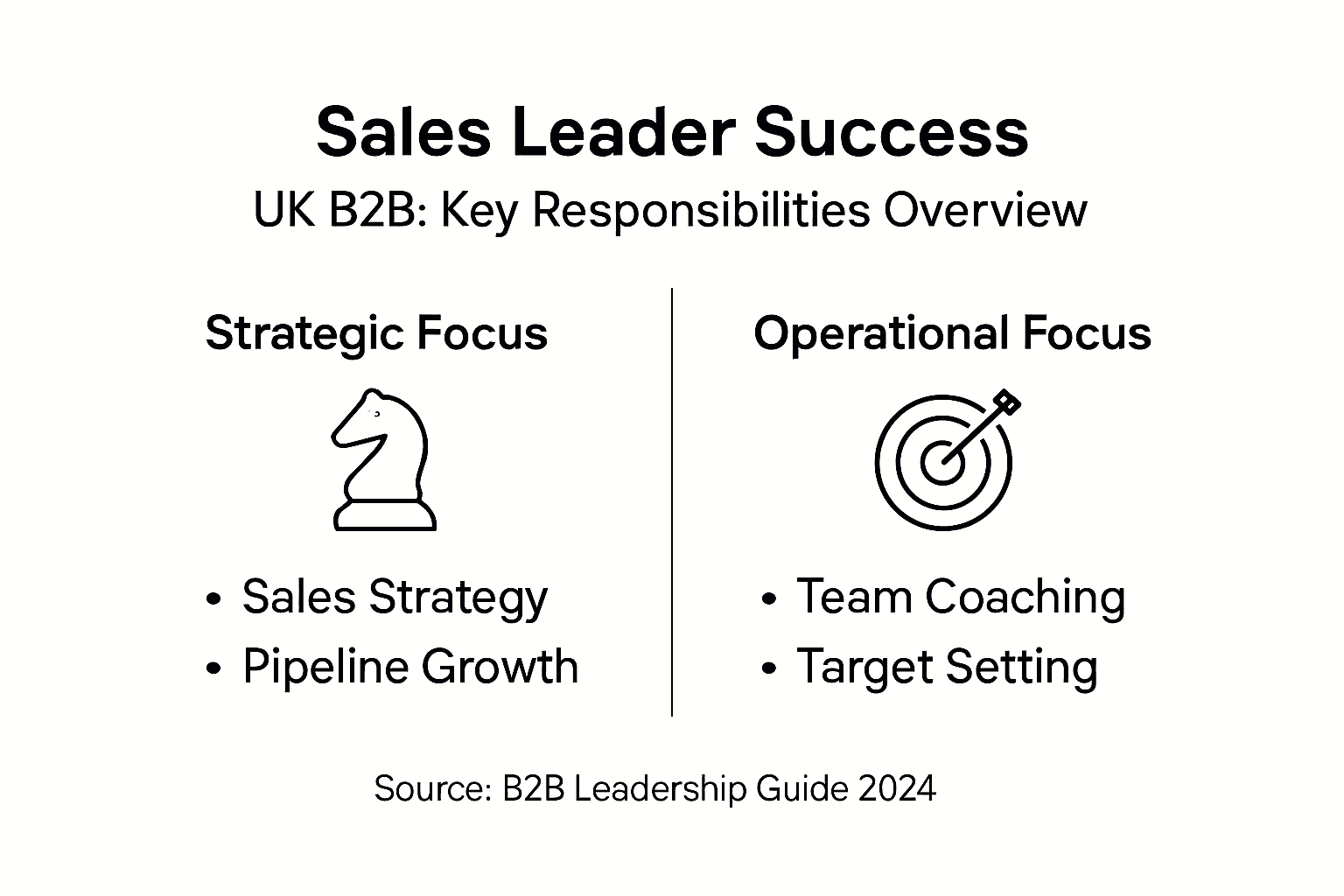 Infographic of UK sales leader responsibilities