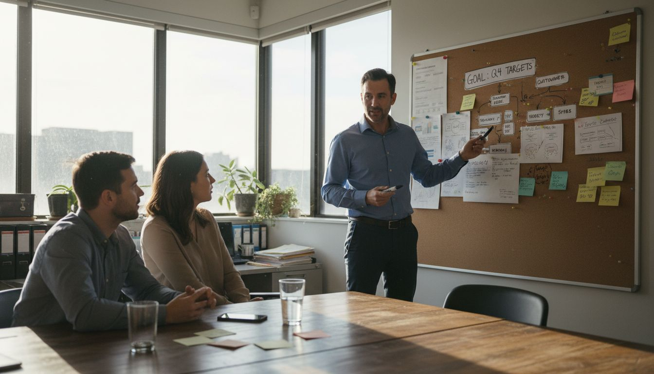 Sales manager discusses documented sales approach