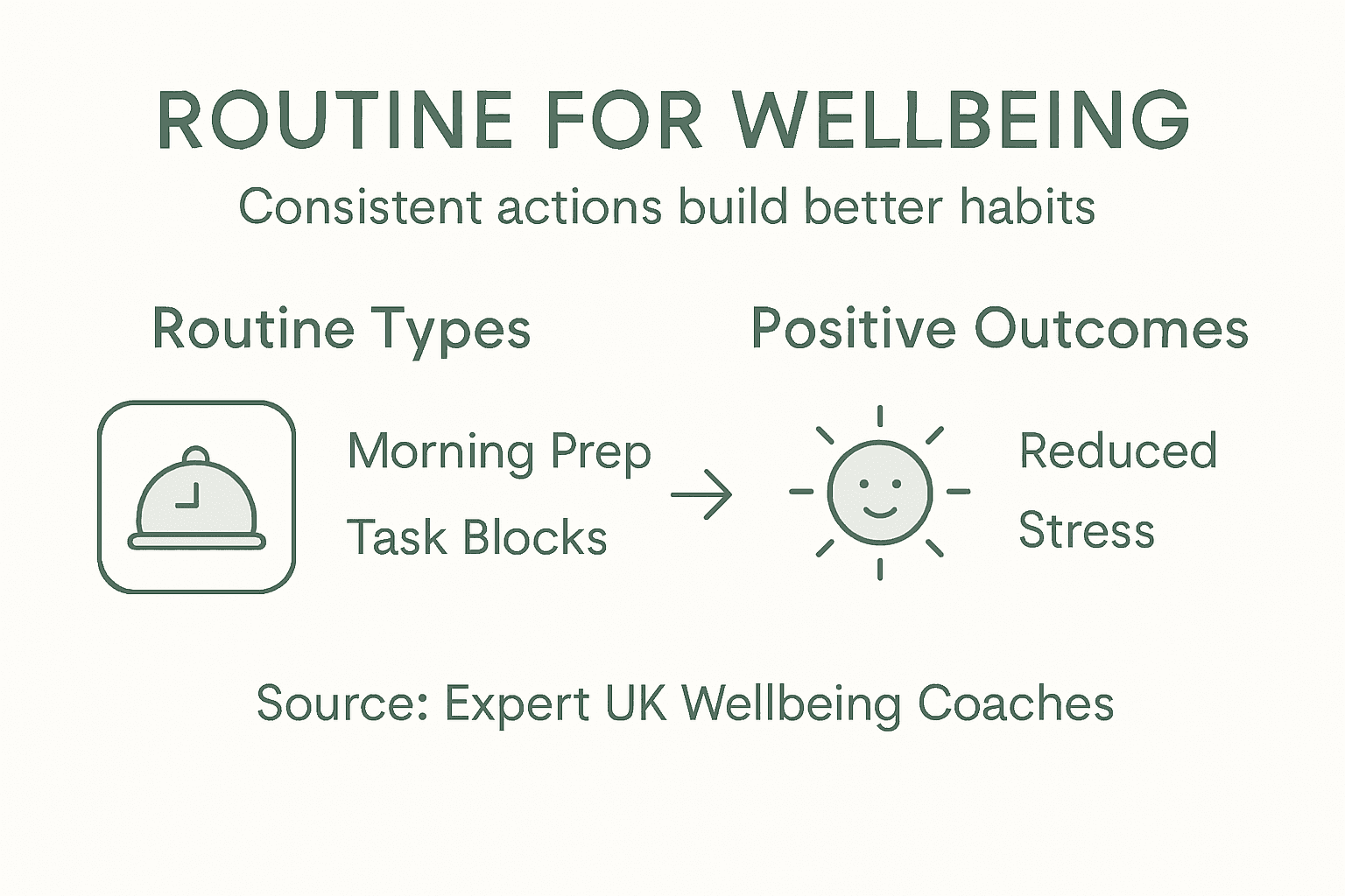 Infographic on routines for wellbeing UK professionals