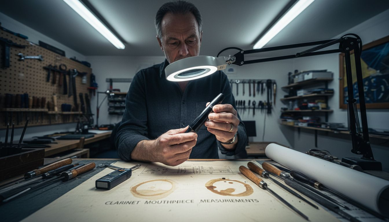 Craftsperson inspecting Gleichweit mouthpiece in workshop