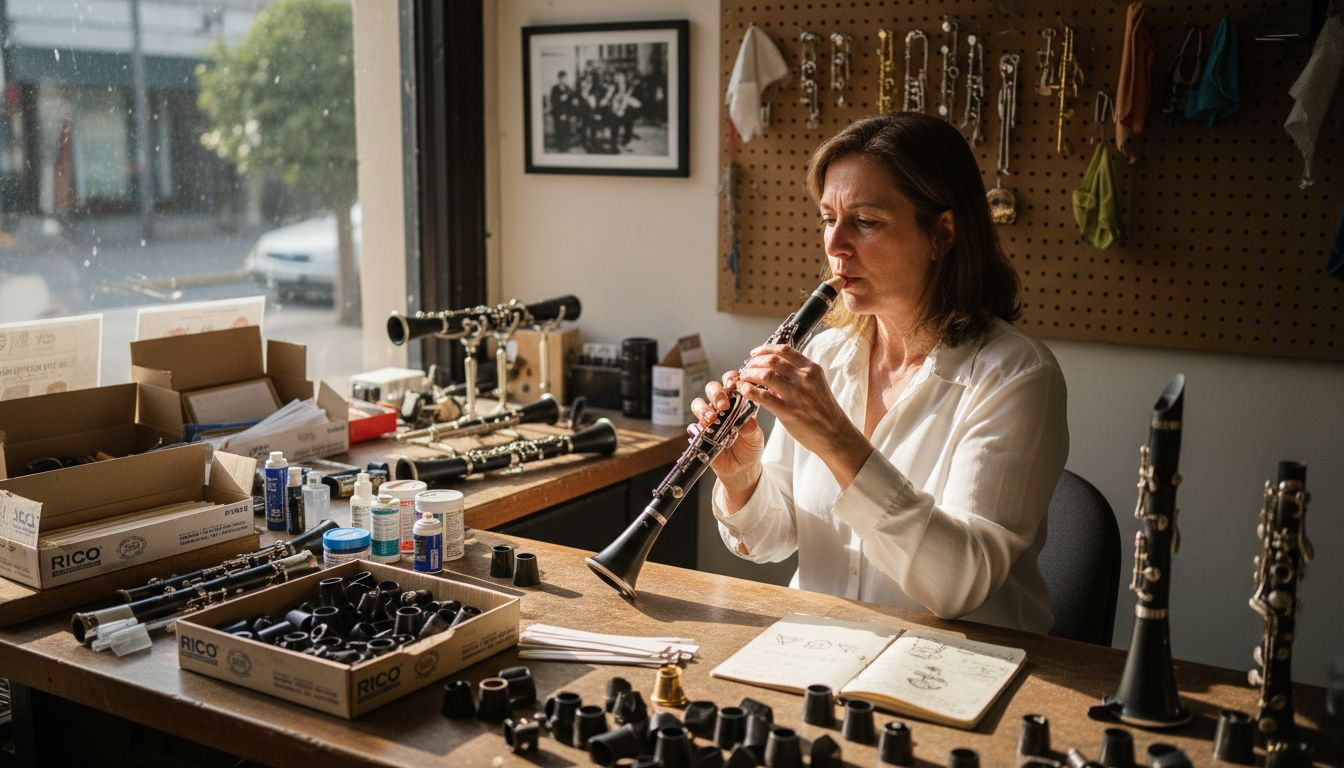 Clarinetist compares multiple mouthpieces options