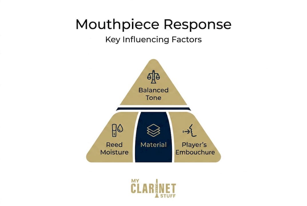 Clarinet mouthpiece response: How to find your ideal toneClarinet mouthpiece response: How to find your ideal toneClarinet mouthpiece response: How to find your ideal tone Infographic showing mouthpiece response hierarchy