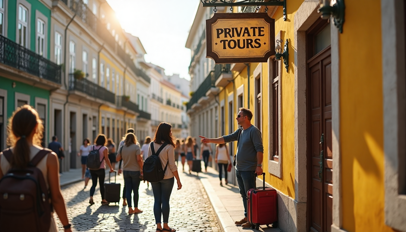 Travelers greeted by local guide in Lisbon for private tour