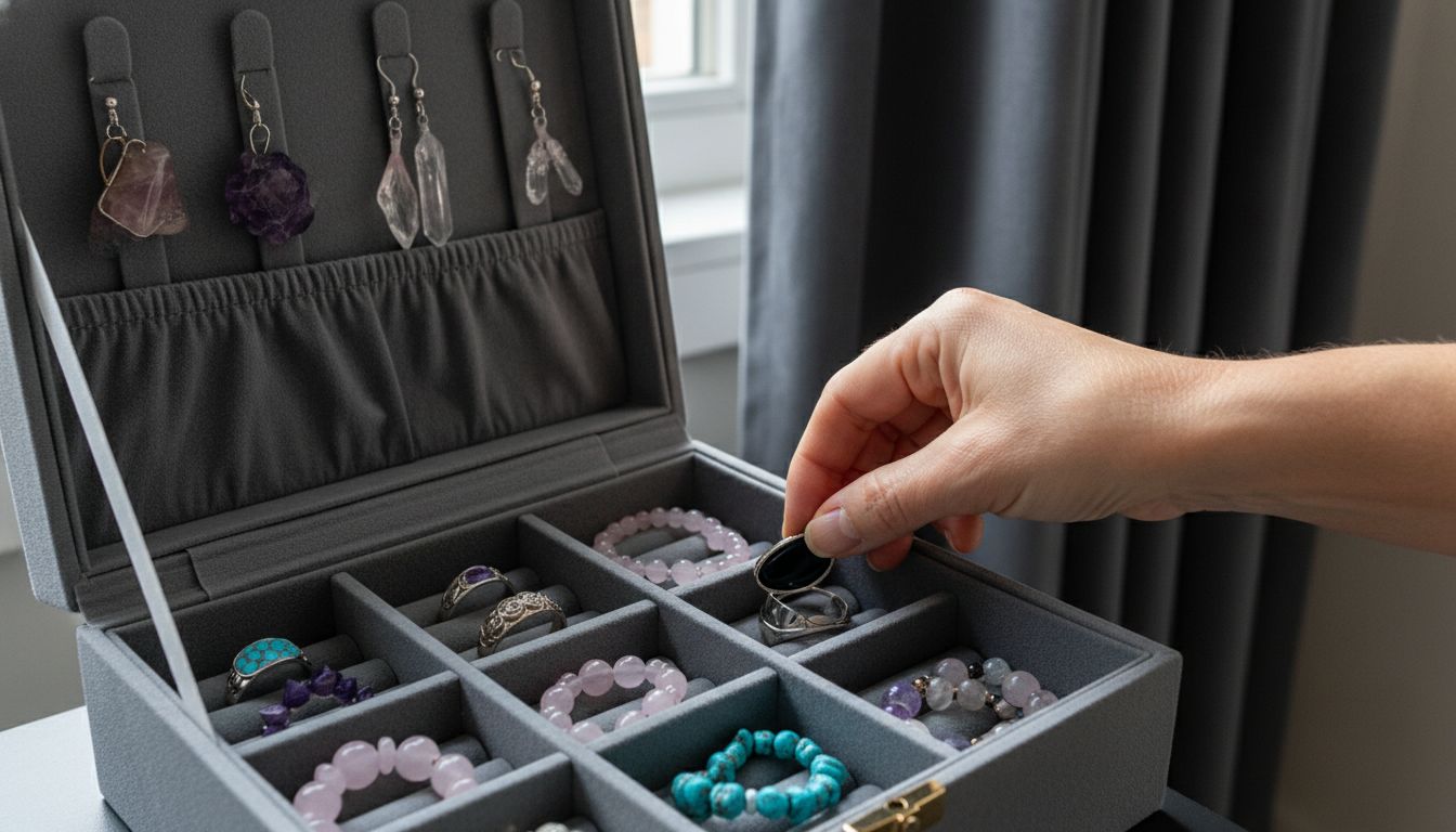 rangement bijoux lithothérapie