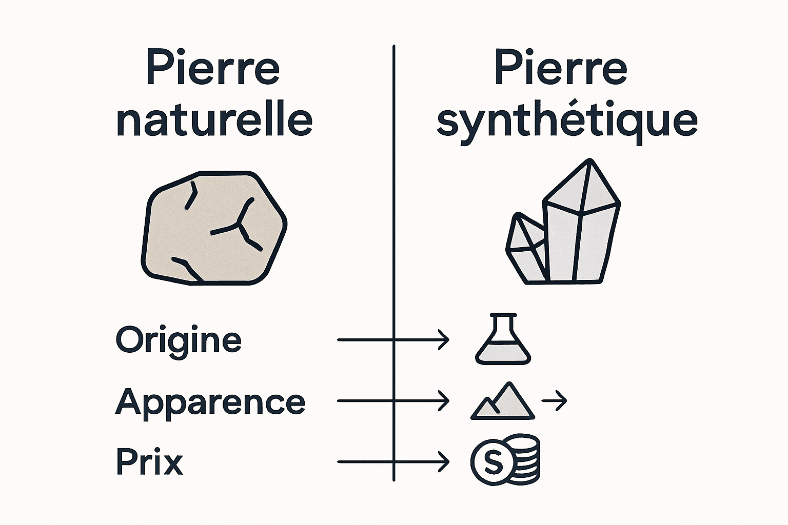 Comparatif entre pierres naturelles et pierres de synthèse : avantages et différences