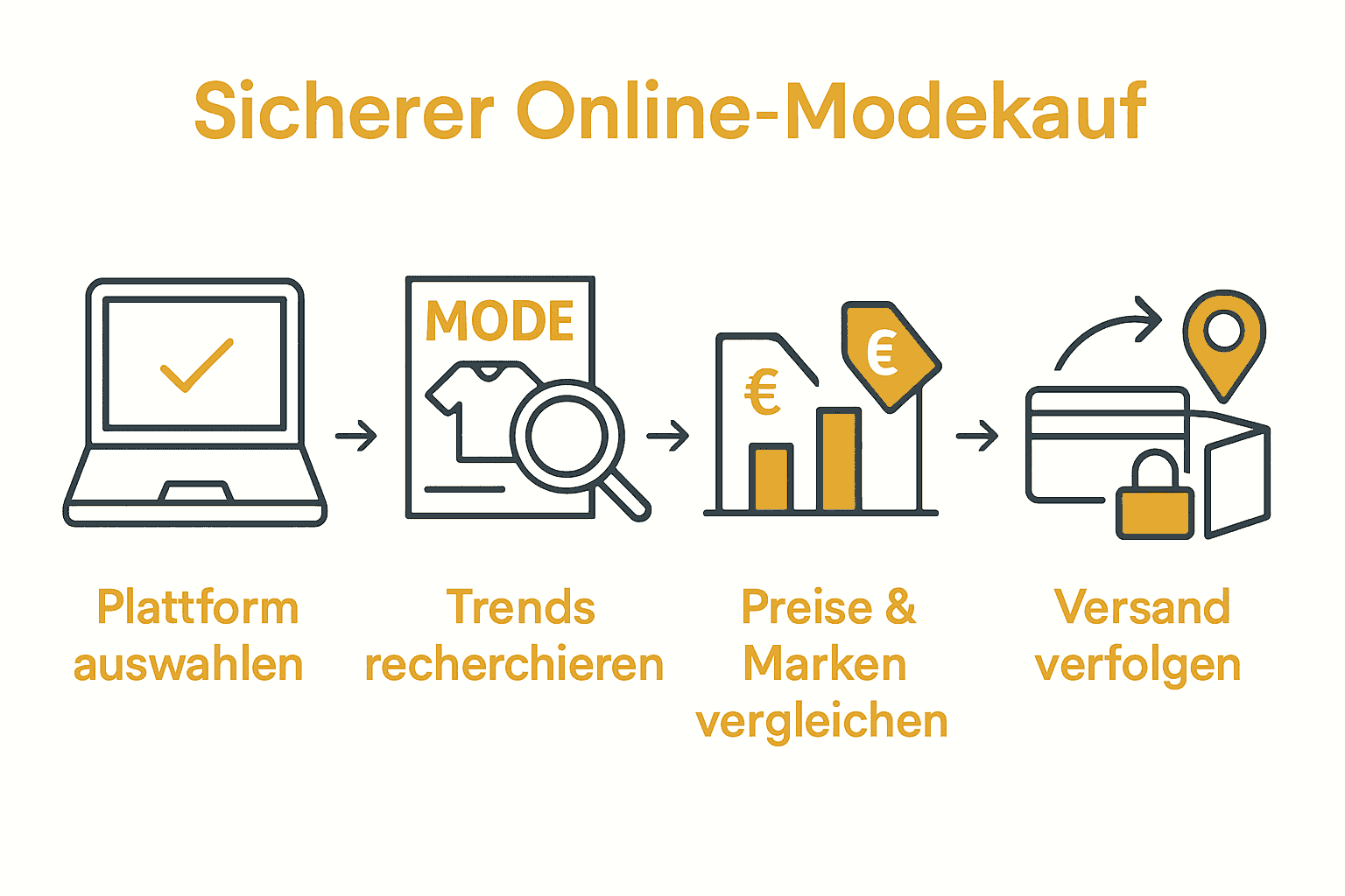 Infografik: 5 Schritte für sicheres Online-Shopping Mode